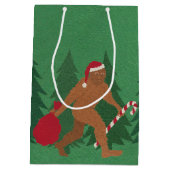 Kerstkerstkerstmis Middelgrote Cartoon Bigfoot Medium Cadeauzakje (Achterkant)