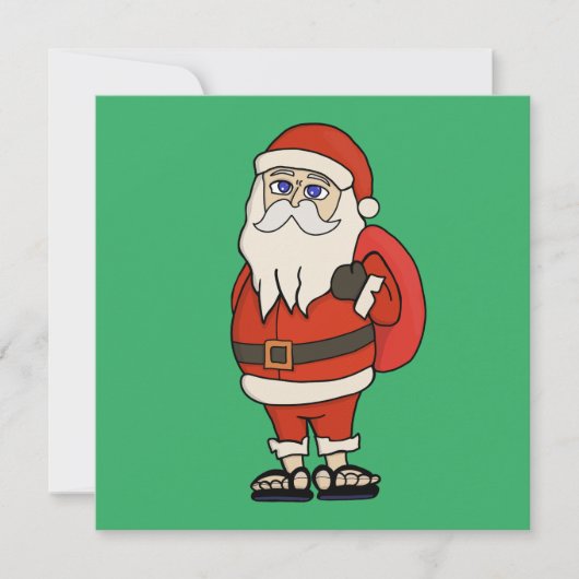 KerstkerstkerstTeenslippers Kaart (Voorkant)