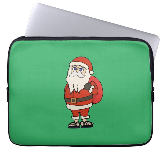KerstkerstkerstTeenslippers Laptop Sleeve (Voorkant)