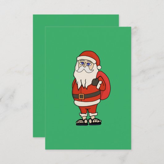 KerstkerstkerstTeenslippers RSVP Kaartje (Voorkant / Achterkant)