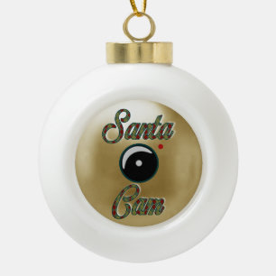 Kerstkerstkerstversiering/kerstcamera Gold Keramische Bal Ornament