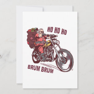 Kerstkerstkostuum voor Kerstmis in Santa Biker Kaart