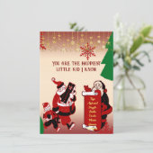 Kerstkerstlijstje Naughty Kind Snowflakes Decor (Staand voorkant)