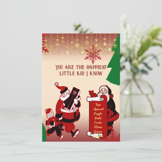 Kerstkerstlijstje Naughty Kind Snowflakes Decor (Staand voorkant)