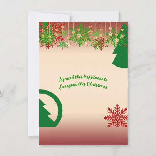 Kerstkerstlijstje Naughty Kind Snowflakes Decor (Achterkant)