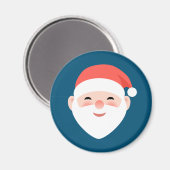 Kerstkerstman blauw magneet (Voorkant / Achterkant)