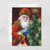 kerstkerstman Briefkaart Kaart (Voorkant / Achterkant)