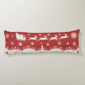 Kerstkerstman en rendierlijk kerstman lichaamskussen (Achterkant)