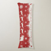 Kerstkerstman en rendierlijk kerstman lichaamskussen (Voorkant Verticaal)