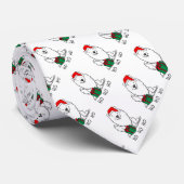 Kerstkerstman: Eskimo Dog HO HO Cute Stropdas (Opgerold)