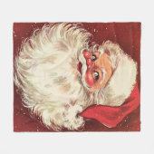 Kerstkerstman  kerstkerstman met blauw fleece deken (Voorkant (Horizontaal))