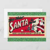 Kerstkerstman, kerstman, onbeschoft of mooi briefkaart (Voorkant / Achterkant)