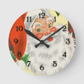 kerstkerstman ronde klok (Voorkant)