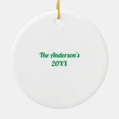 Kerstkerstman Stop hier alsjeblieft met koekjes. Keramisch Ornament (Achterkant)