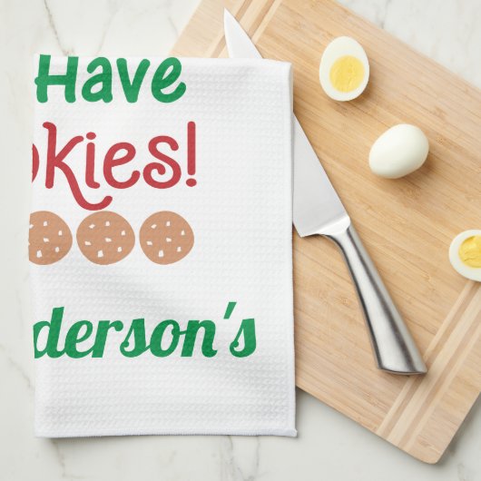 Kerstkerstman Stop hier alsjeblieft met koekjes. Theedoek (Quarter Fold)