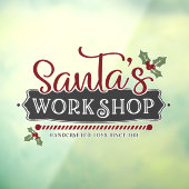 Kerstkerstman-werkshop Raamsticker (Vel 3)