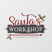 Kerstkerstman-werkshop Raamsticker (Vel)