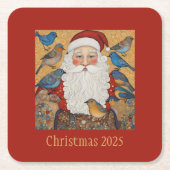  kerstKerstmis Vierkante Kartonnen Onderzetter (Voorkant)