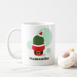 Kerstkerstnaam van Santa Cactus Koffiemok