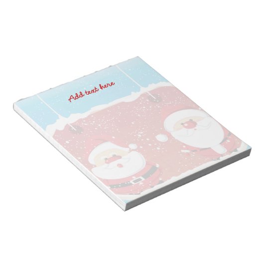 Kerstkerstontwerp voor de kerstkerstman met een ko notitieblok (Schuin)