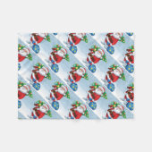 Kerstkerstpatroon Fleece Deken (Voorkant (Horizontaal))