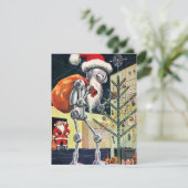 Kerstkerstrobot Santa Feestdagenkaart (Staand voorkant)