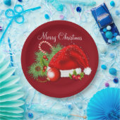 Kerstkerstrood Bord met kerstcadeau (Feest)