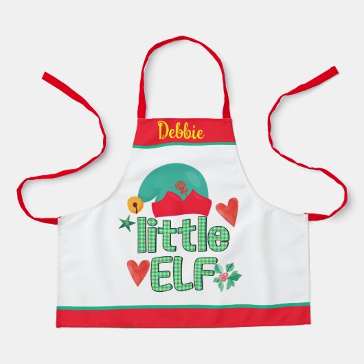 KerstkerstSchorten van het Kind Cute Santa Helper  Schort (Voorkant)