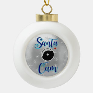 Kerstkerstsieraad/kerstcamera Silver Keramische Bal Ornament