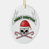 Kerstkerstsieraad met kerstbeenderen keramisch ornament (Rechts)