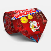 KerstkerstStropdas, prettige kerst Stropdas (Opgerold)