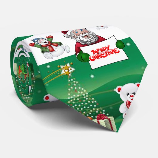 KerstkerstStropdas, prettige kerst Stropdas (Opgerold)