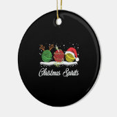 KerstkerstT-shirt Keramisch Ornament (Links)