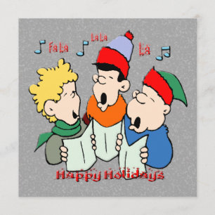 Kerstkerstuitnodiging voor kerstCarolers Kaart