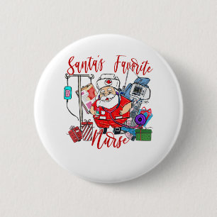 Kerstkerstverpleegster Santa Cla Ronde Button 5,7 Cm