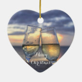 Kerstkerstversiering - Hartszonsondergang Keramisch Ornament (Achterkant)