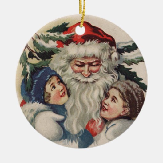 kerstkerstversiering keramisch ornament (Voorkant)