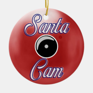 Kerstkerstversiering met Kerstmis en kerstcamera R Keramisch Ornament