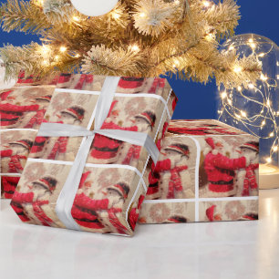  Kerstkerstwinter Snowman Cadeaupapier