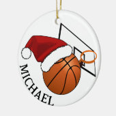 Kerstketball en Hoop Keramisch Ornament (Links)
