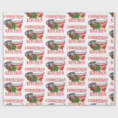 Kerstkeuken Cadeaupapier (Vlak)