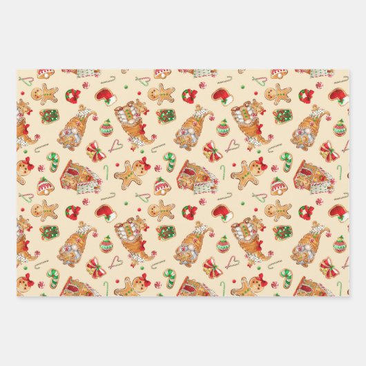 kerstkeuken inpakpapier vel (Voorkant)