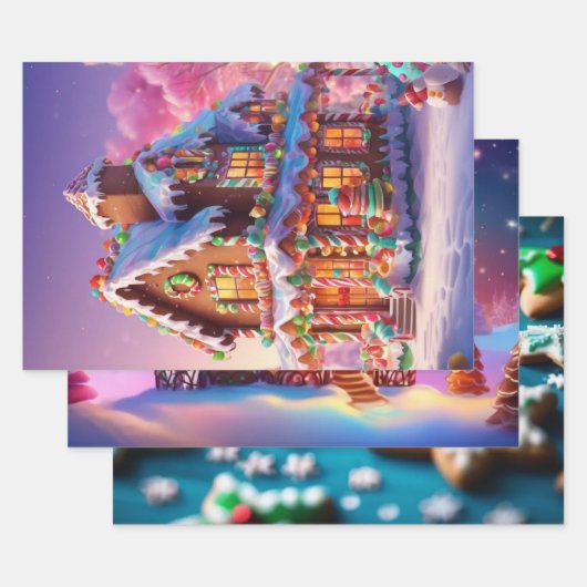 kerstkeuken inpakpapier vel (Set)