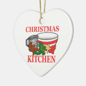 kerstkeuken keramisch ornament (Links)