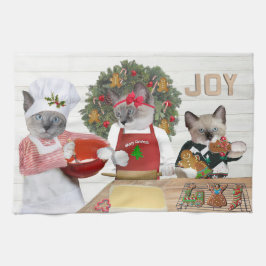 Kerstkeuken Kitten Kitchen Towel Theedoek