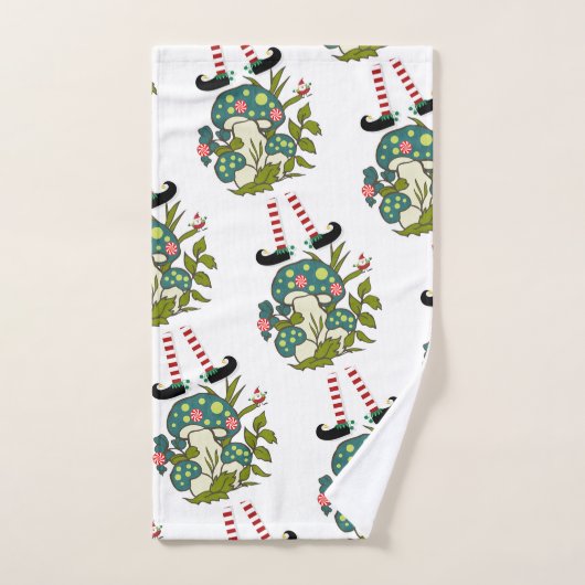 kerstkeuken met Elf Bath, kerstman Bad Handdoek (Handdoek)