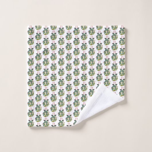 kerstkeuken met Elf Bath, kerstman Bad Handdoek (Wasdoekje)