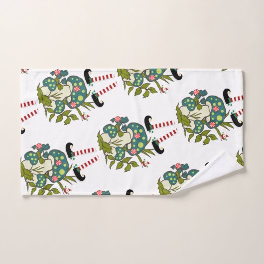 kerstkeuken met Elf Bath, kerstman Bad Handdoek (Handdoek)