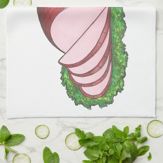 kerstkeuken met kerst in feestdagen ananas theedoek (Gevouwen)