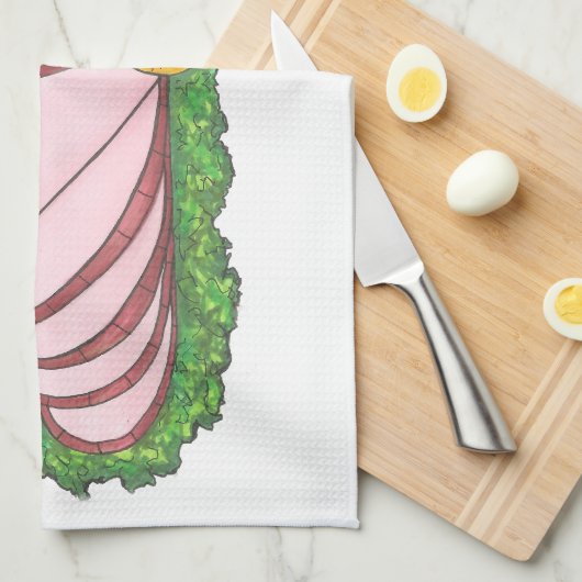 kerstkeuken met kerst in feestdagen ananas theedoek (Quarter Fold)